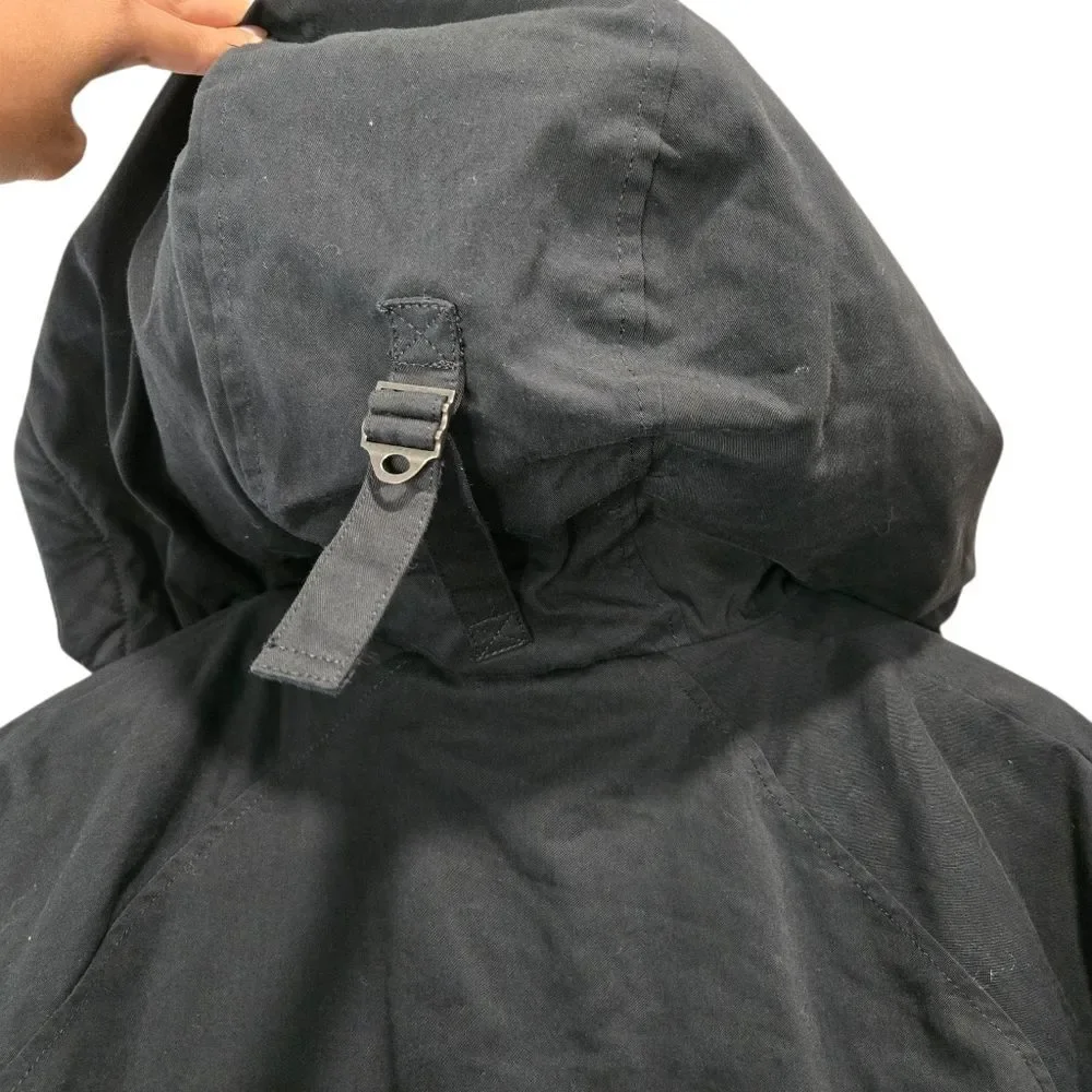 J Crew Men's Black Hull Hooded Jacket With Primaloft
